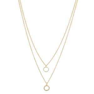 Layered Ring Duo Necklace